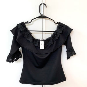 Black Off-Shoulder Top - NWT